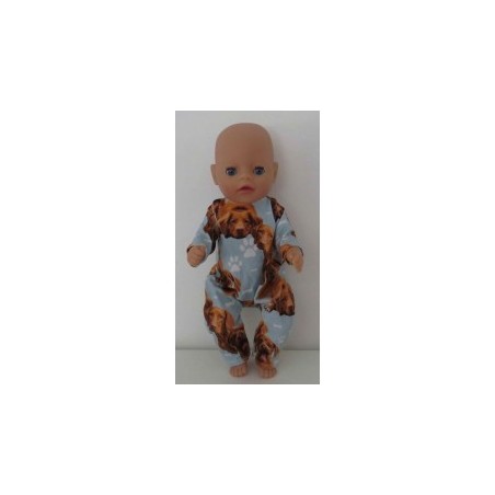 slobpak blauw hond baby born little 36cm