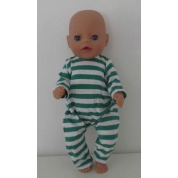 slobpak groen gestreept baby born little 36cm