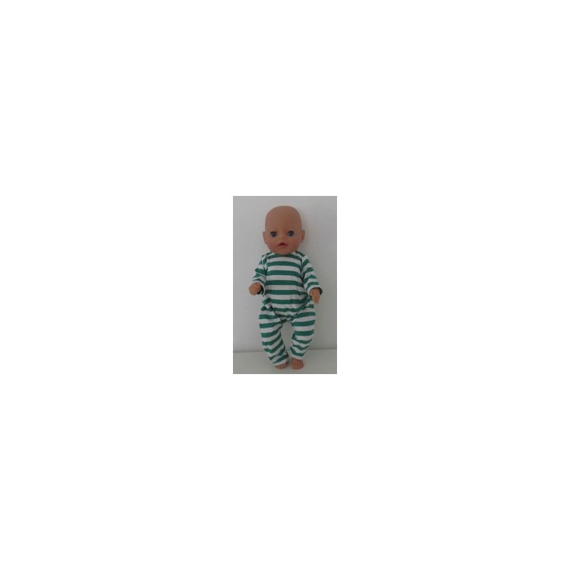 slobpak groen gestreept baby born little 36cm