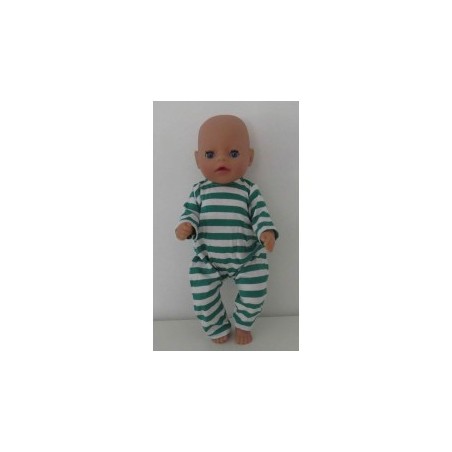 slobpak groen gestreept baby born little 36cm