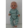 slobpak groen gestreept baby born little 36cm