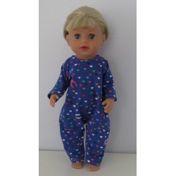 slobpak blauw hartjes baby born little 36cm