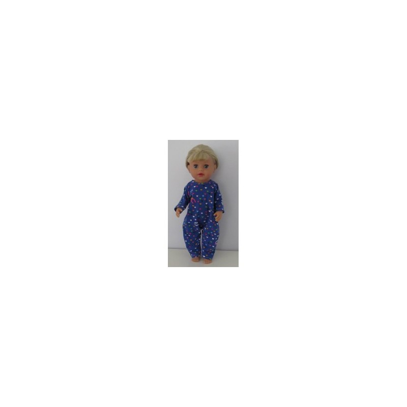 slobpak blauw hartjes baby born little 36cm