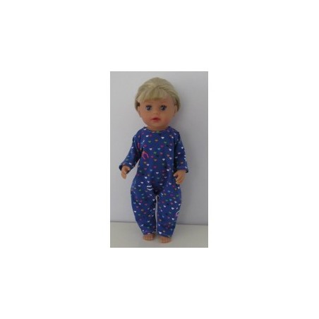 slobpak blauw hartjes baby born little 36cm