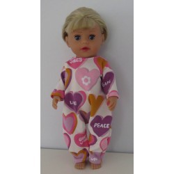 slobpak roze lila hartjes baby born little 36cm