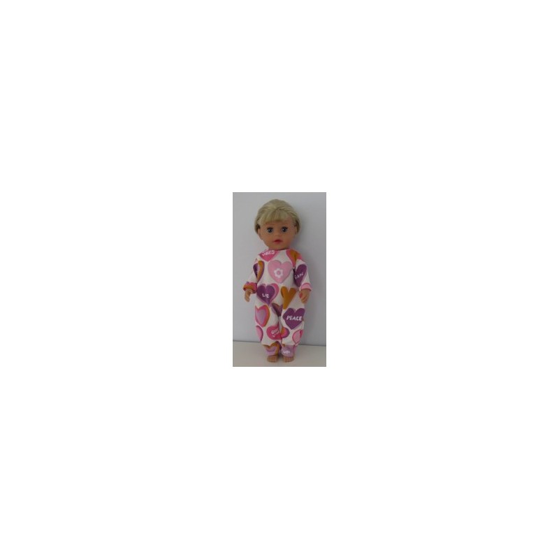 slobpak roze lila hartjes baby born little 36cm