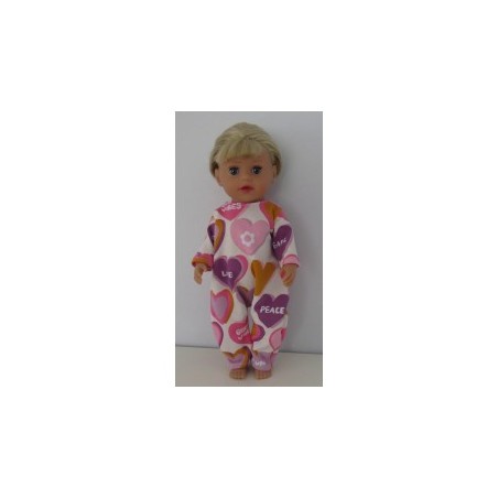 slobpak roze lila hartjes baby born little 36cm