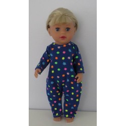 slobpak blauw bloemen baby born little 36cm