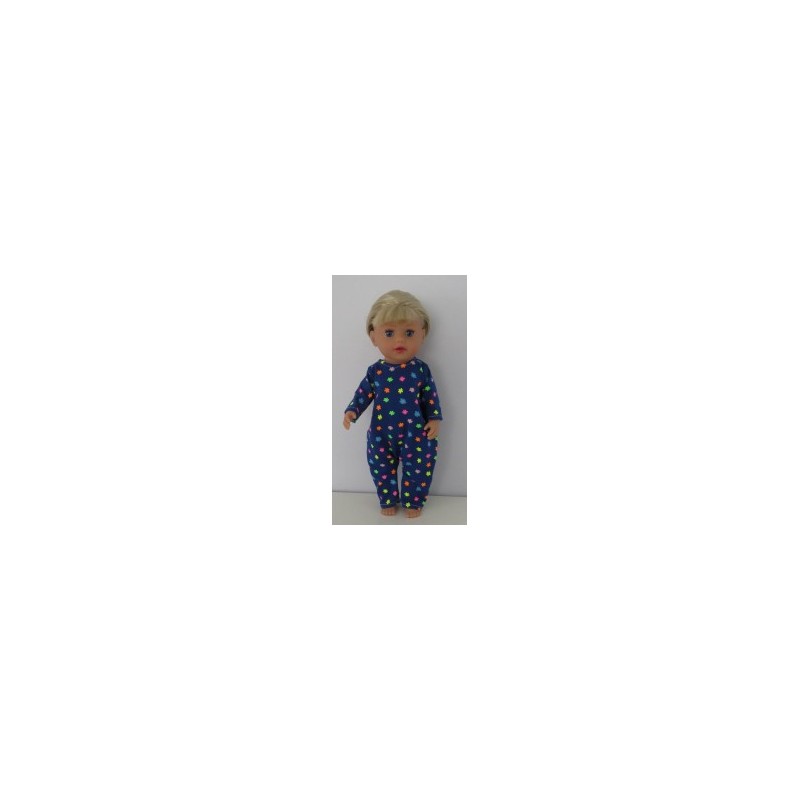 slobpak blauw bloemen baby born little 36cm