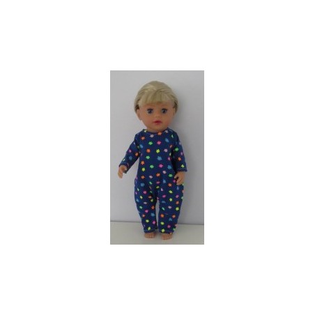 slobpak blauw bloemen baby born little 36cm