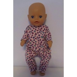 slobpak roze hartjes baby born little 36cm
