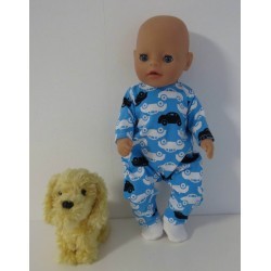 slobpak blauw auto's baby born little 36cm