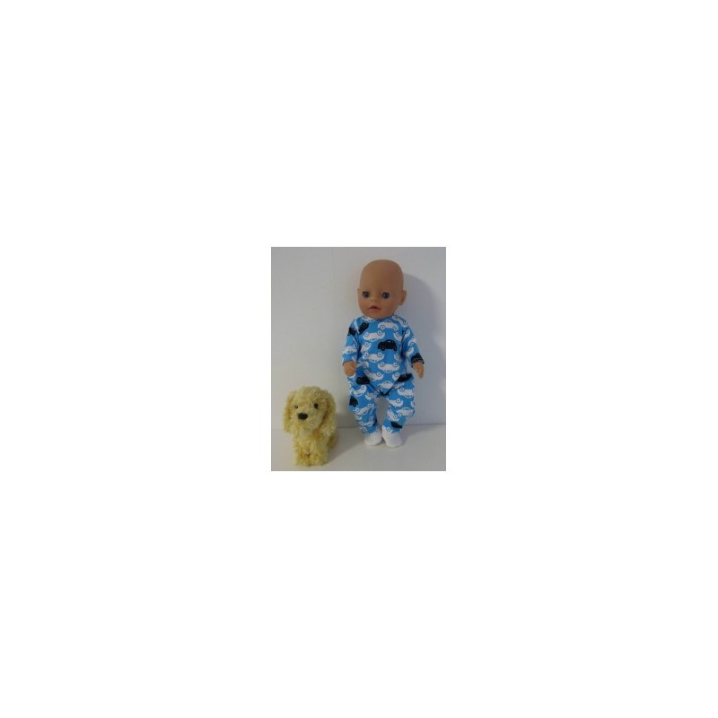 slobpak blauw auto's baby born little 36cm