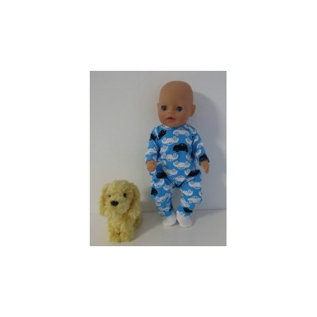 slobpak blauw auto's baby born little 36cm