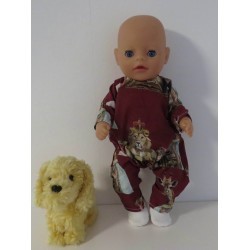 slobpak donker rood dieren baby born little 36cm