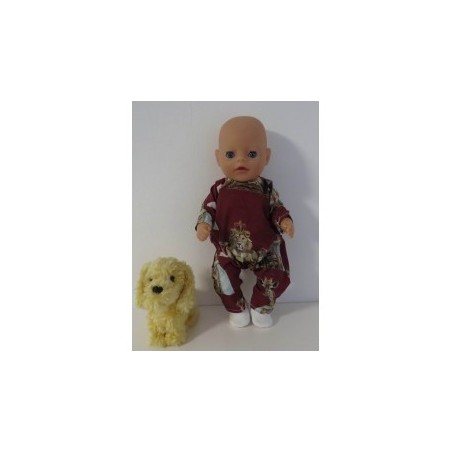 slobpak donker rood dieren baby born little 36cm