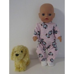 slobpak roze hond baby born little 36cm