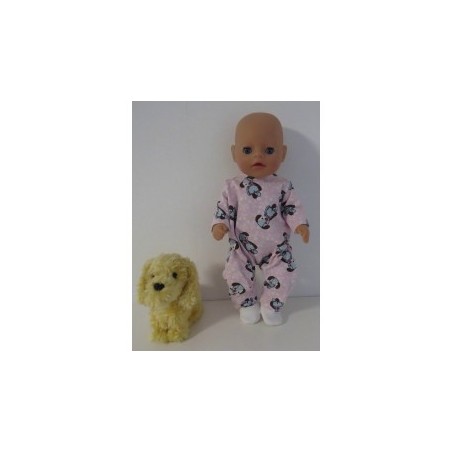 slobpak roze hond baby born little 36cm