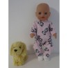 slobpak roze hond baby born little 36cm