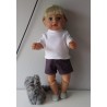 korte broek set grijs sterren roze baby born 43cm
