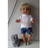 korte broek set vogelhuisjes baby born 43cm