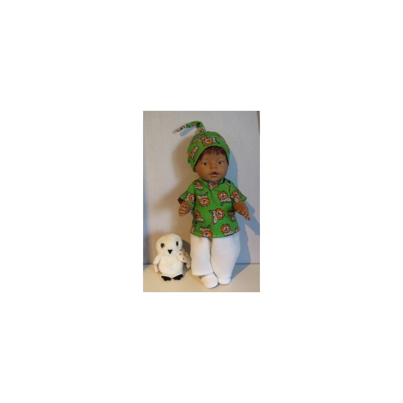 complete set met leeuwen groen baby born 43cm