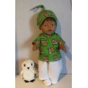 complete set met leeuwen groen baby born 43cm