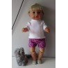 korte broek set roze retro baby born 43cm