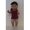 korte broek set grijs lama baby born 43cm
