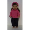 colltrui setje hard roze stippen baby born 43cm