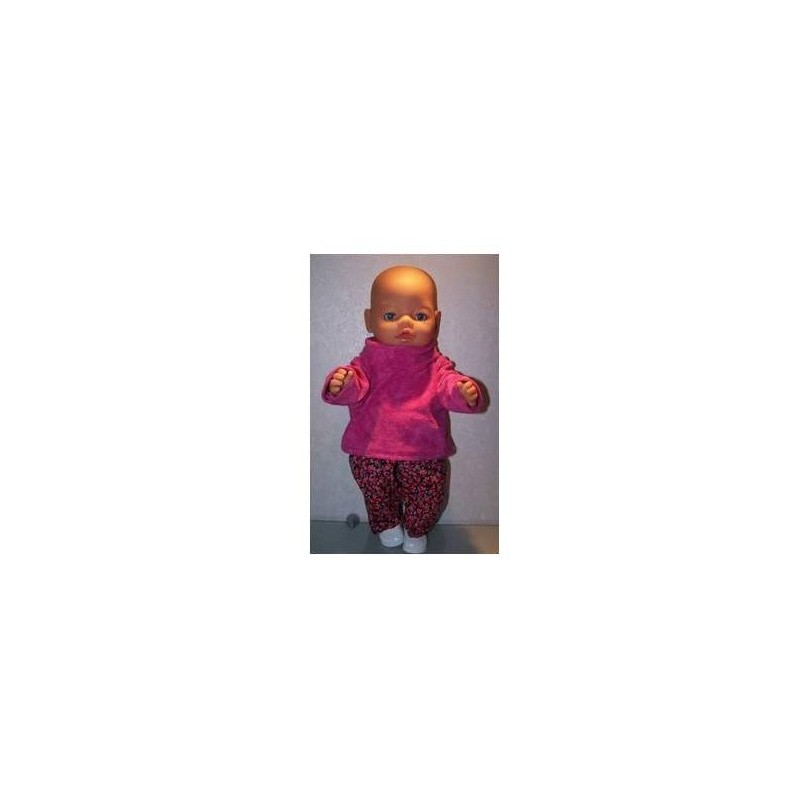 colltrui setje met bloemetjes baby born 43cm