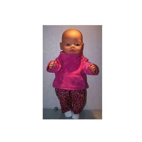 colltrui setje met bloemetjes baby born 43cm