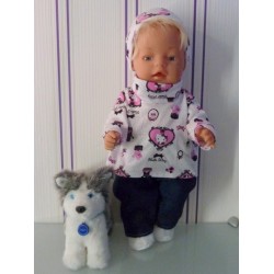 colltrui setje hello kitty roze baby born 43cm