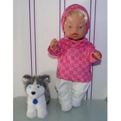 colltrui setje hard roze baby born 43cm