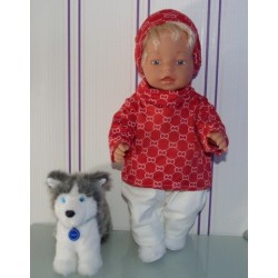 colltrui setje rood baby born 43cm