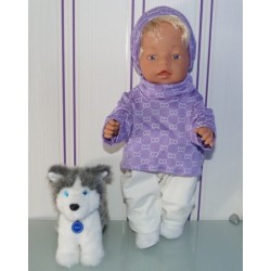 colltrui setje lila baby born 43cm