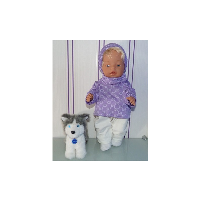 colltrui setje lila baby born 43cm