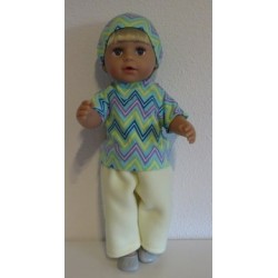 complete set geel met gestreept mint baby born 43cm