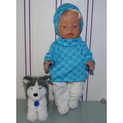 colltrui setje blauw baby born 43cm