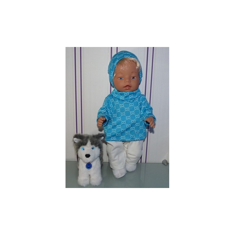 colltrui setje blauw baby born 43cm