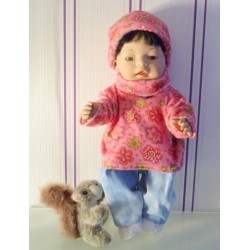 colltrui setje gebloemd  baby born 43cm