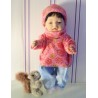 colltrui setje gebloemd  baby born 43cm