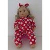slobpak rood polka dots  baby annabell 43cm
