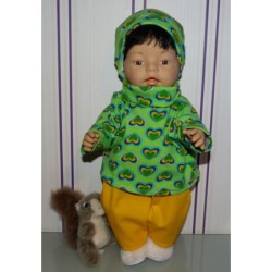 colltrui setje groen hartjes baby born 43cm