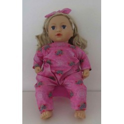 slobpak roze bloemen  baby annabell 43cm