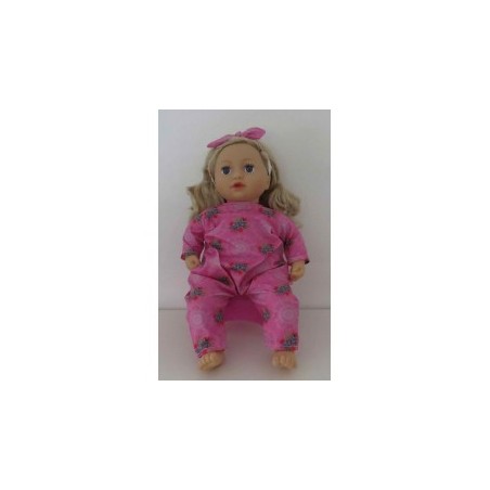 slobpak roze bloemen  baby annabell 43cm
