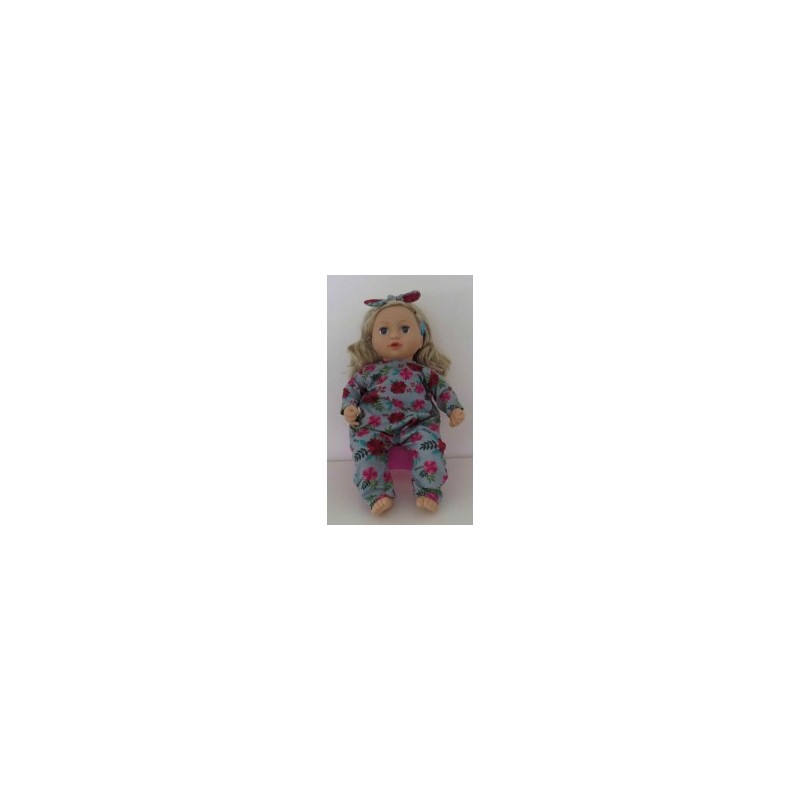 slobpak grijs bloemen baby annabell 43cm