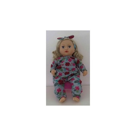 slobpak grijs bloemen baby annabell 43cm