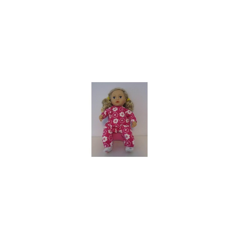 slobpak hard roze met bloemen  baby annabell 43cm