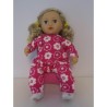 slobpak hard roze met bloemen  baby annabell 43cm